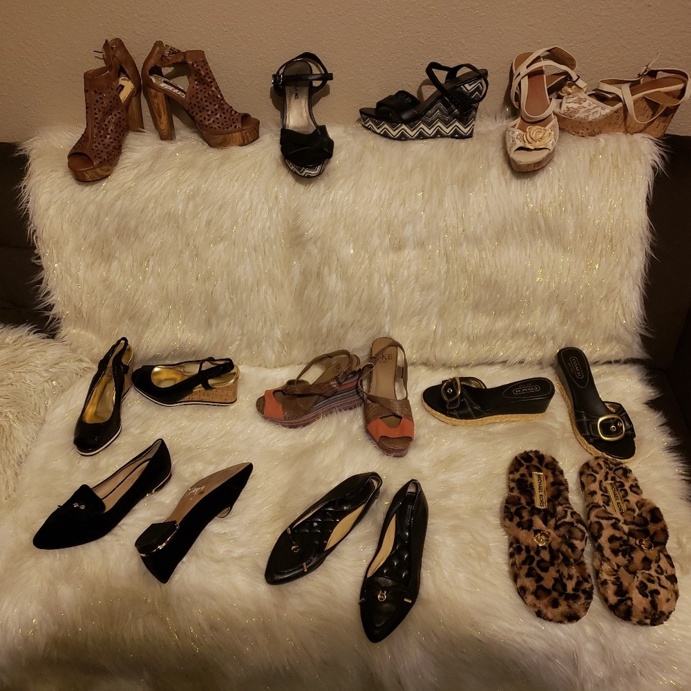 Michael Kors purse, uggs boots, name brand pants